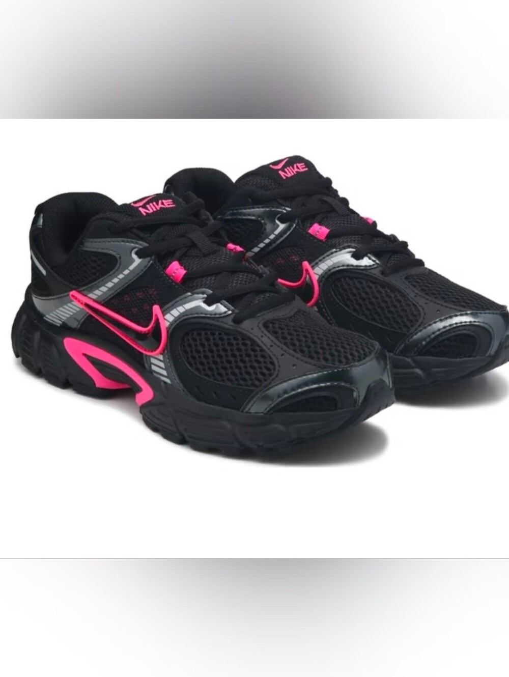 Nike Ladies Black and Hot Pink Athletic Sneakers